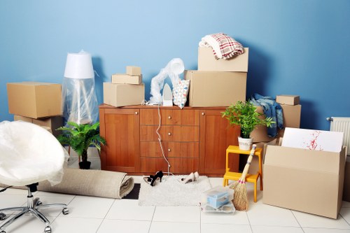 Professional removal services in Waterloo with moving boxes and transport preparation