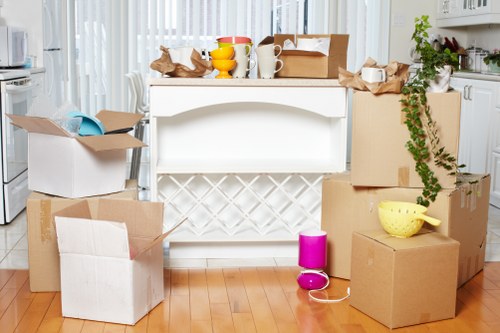 Van loaded securely with padded furniture for transport