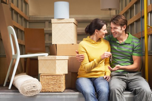 Organized household items ready for relocation